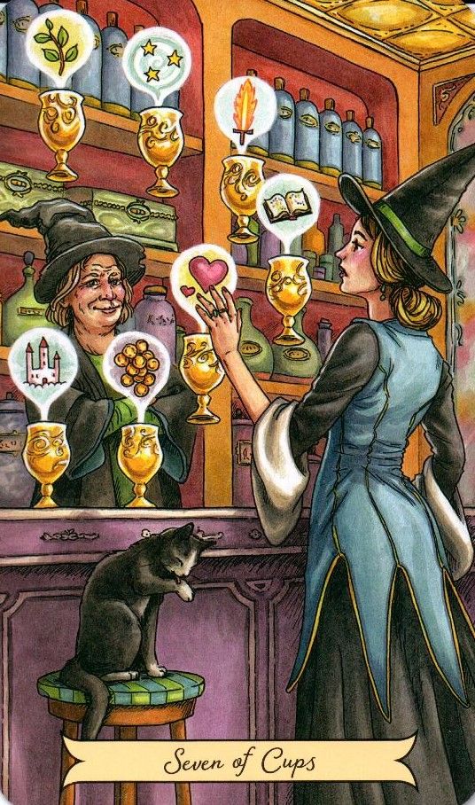 Семёрка Кубков. Everyday Witch Tarot
