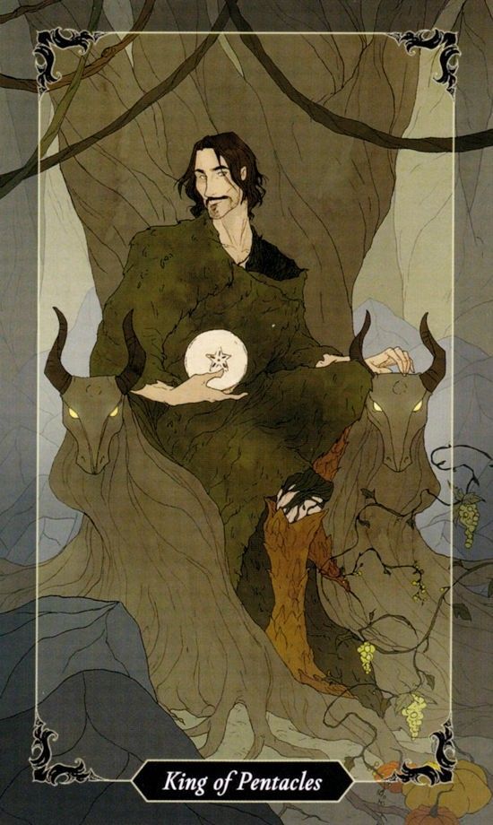 Король пентаклей/ Dark Wood Tarot