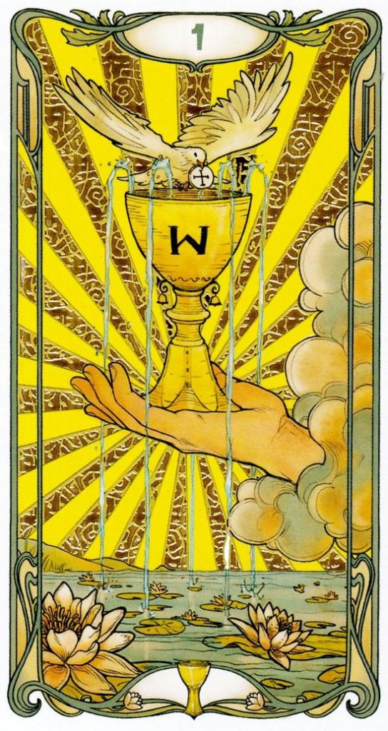 Туз Кубков / Golden Art Nouveau Tarot