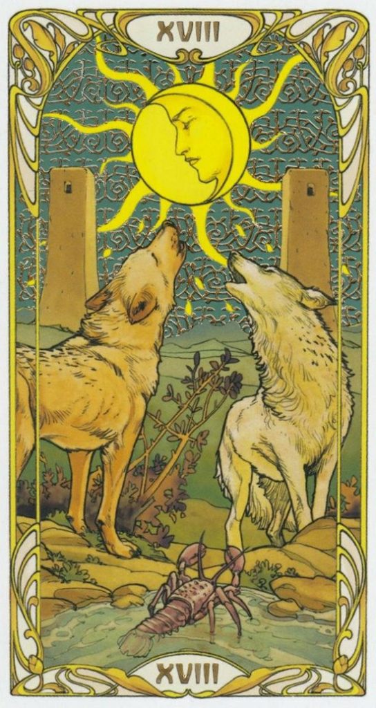 Луна/ Golden Art Nouveau Tarot