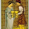 Двойка Кубков / Golden Art Nouveau Tarot