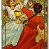 Тройка Кубков / Golden Art Nouveau Tarot