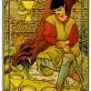 Четвёрка Кубков / Golden Art Nouveau Tarot