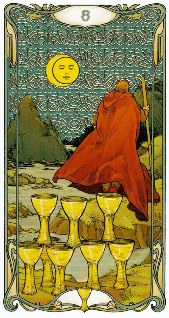 Восьмёрка Кубков / Golden Art Nouveau Tarot