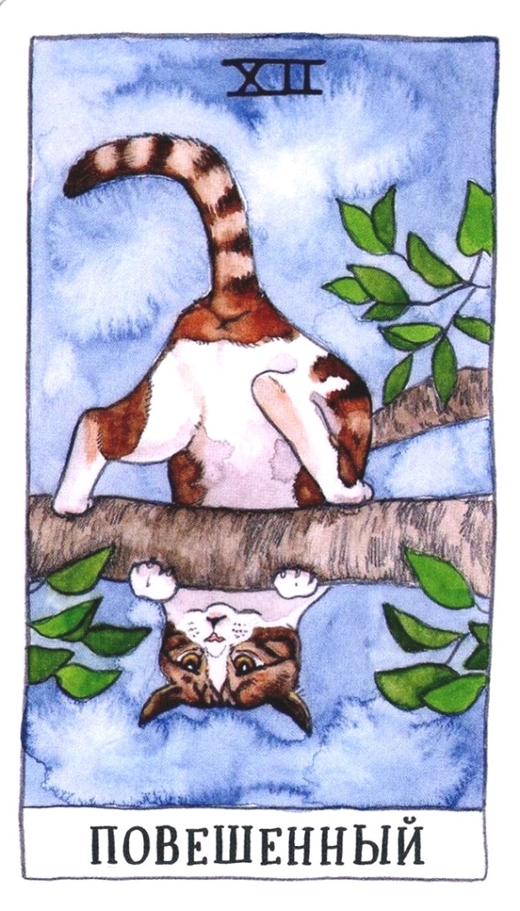 Повешенный/ Таро Котиков/ Cat Tarot