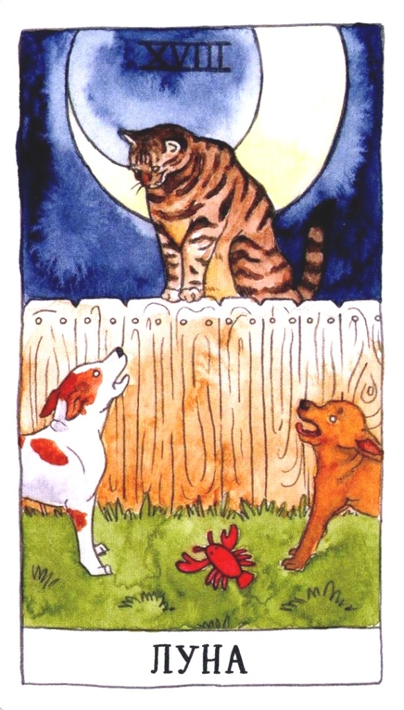 Луна/ Таро Котиков/ Cat Tarot