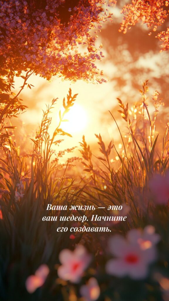 Ваша жизнь - это ваш шедевр.