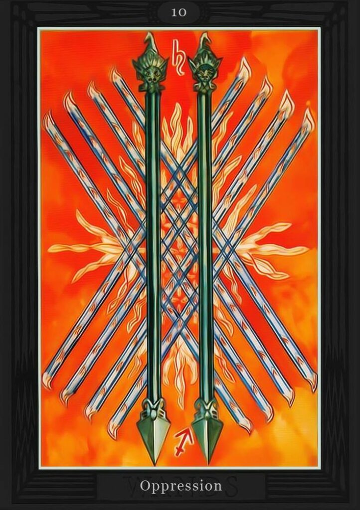 Десятка Жезлов/ Таро Тота