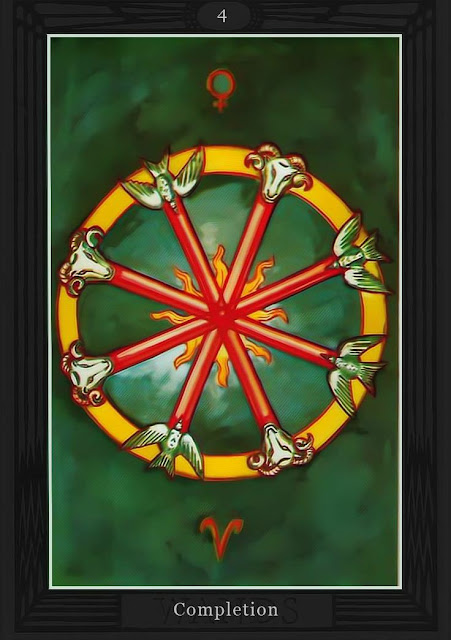 Четвёрка Жезлов/ Таро Тота