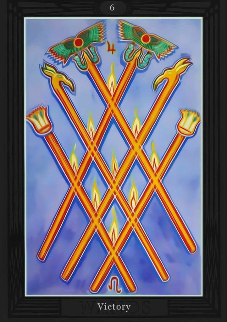 Шестёрка Жезлов/ Таро Тота