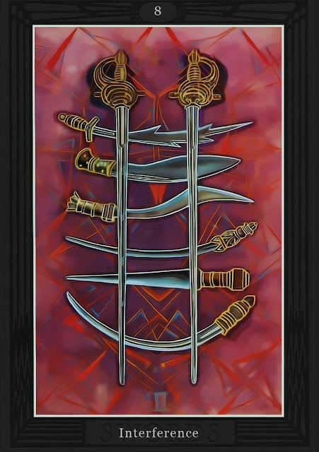 Восьмёрка Мечей/ Таро Тота