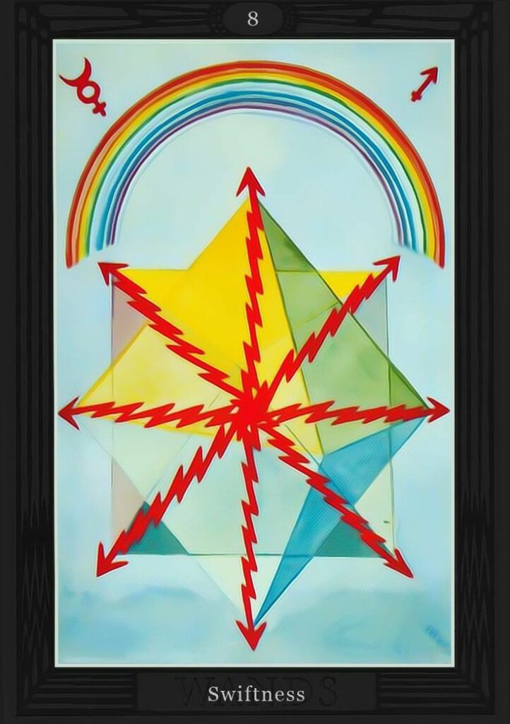 Восьмёрка Жезлов/ Таро Тота