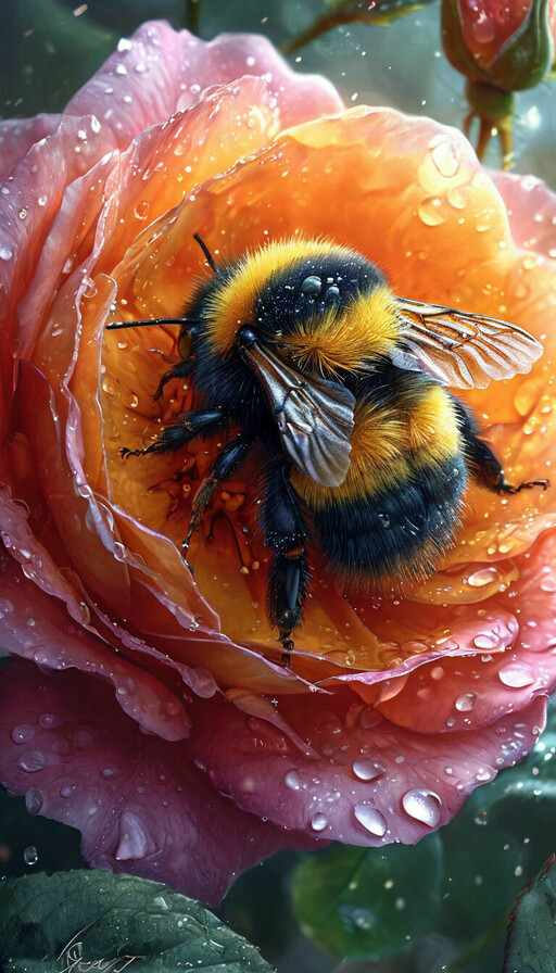 Шмель на цветке