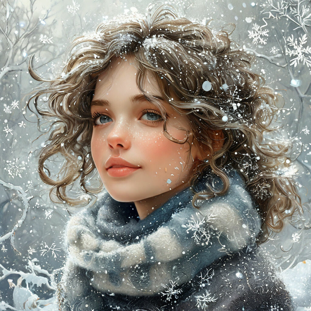 Девушка зимой