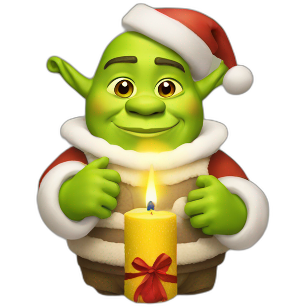 Шрек со свечой