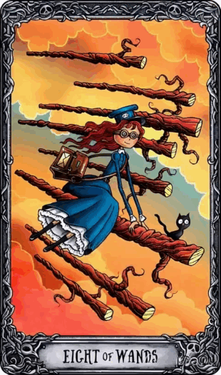 Восьмёрка Жезлов/ Таро Тёмный Особняк