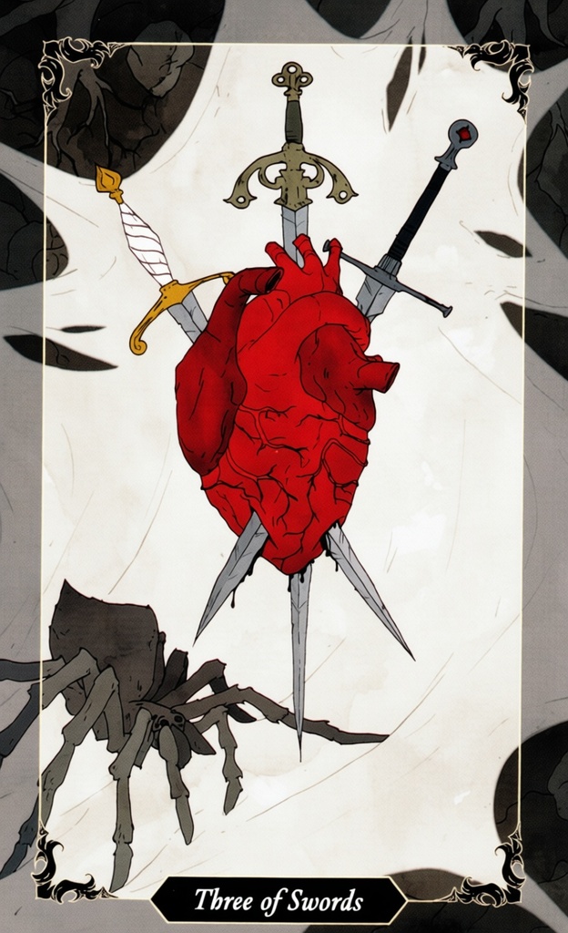 Тройка Мечей/ Dark Wood Tarot