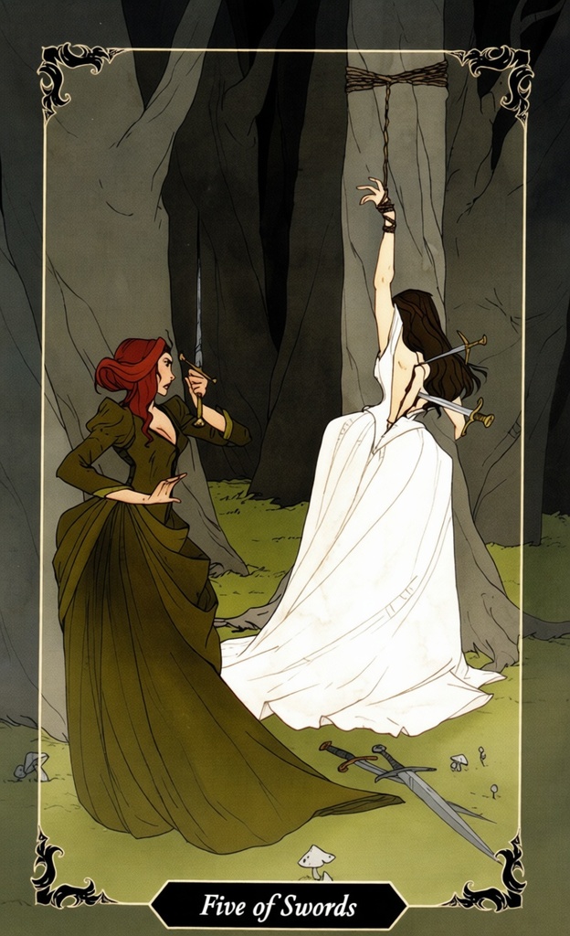 Пятёрка Мечей/ Dark Wood Tarot