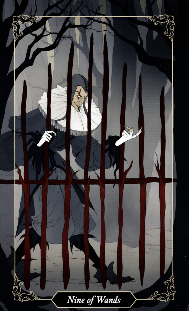 Девятка Жезлов/ Dark Wood Tarot