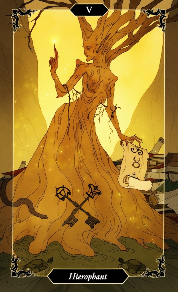 Иерофант/ Dark Wood Tarot