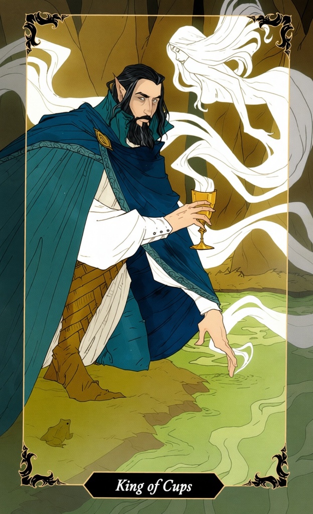 Король Кубков/ Dark Wood Tarot