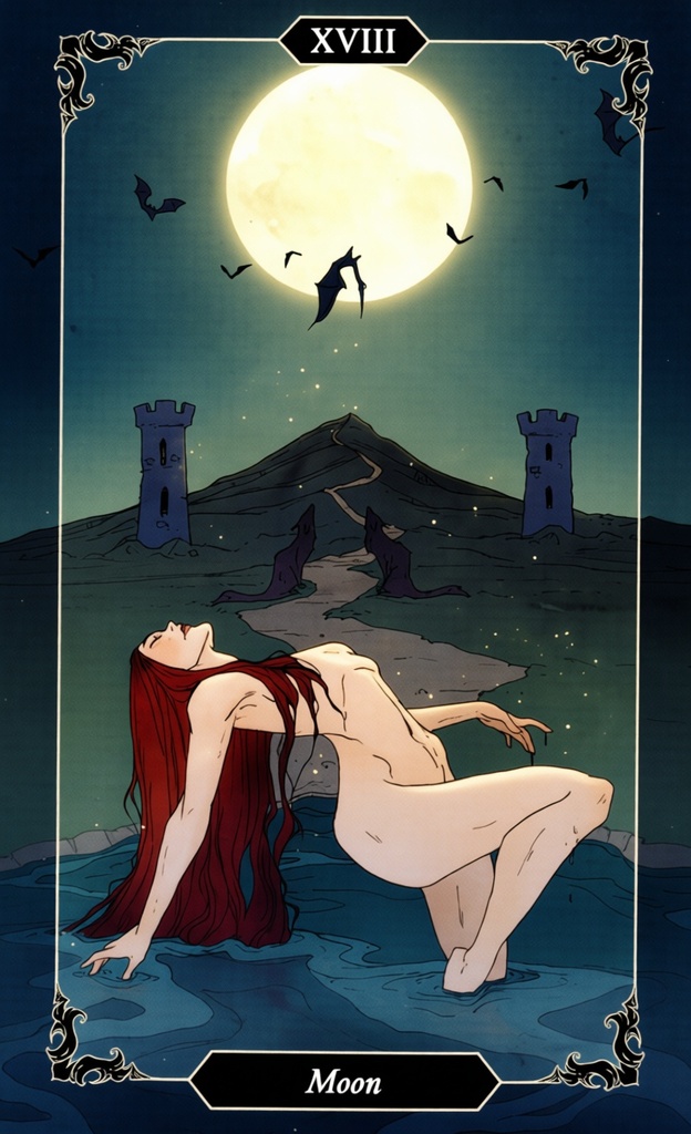 Луна/ Dark Wood Tarot