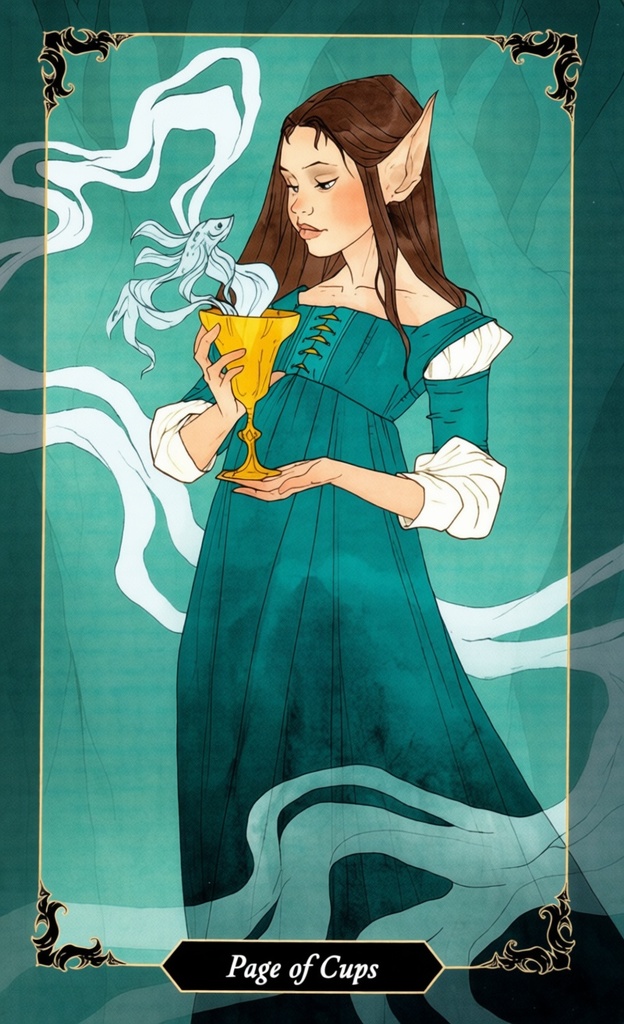 Паж Кубков/ Dark Wood Tarot